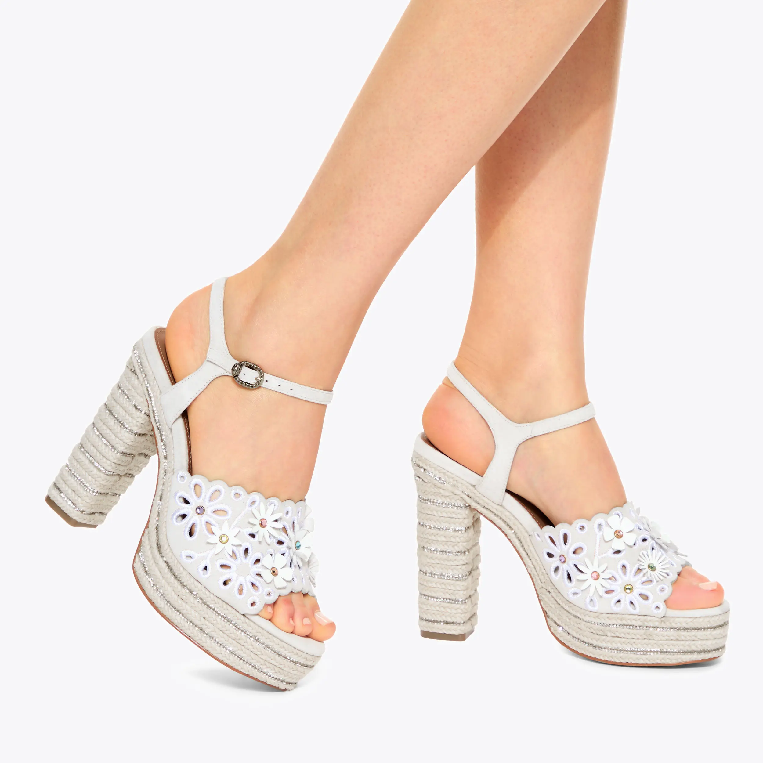 Platform Flower Sandal