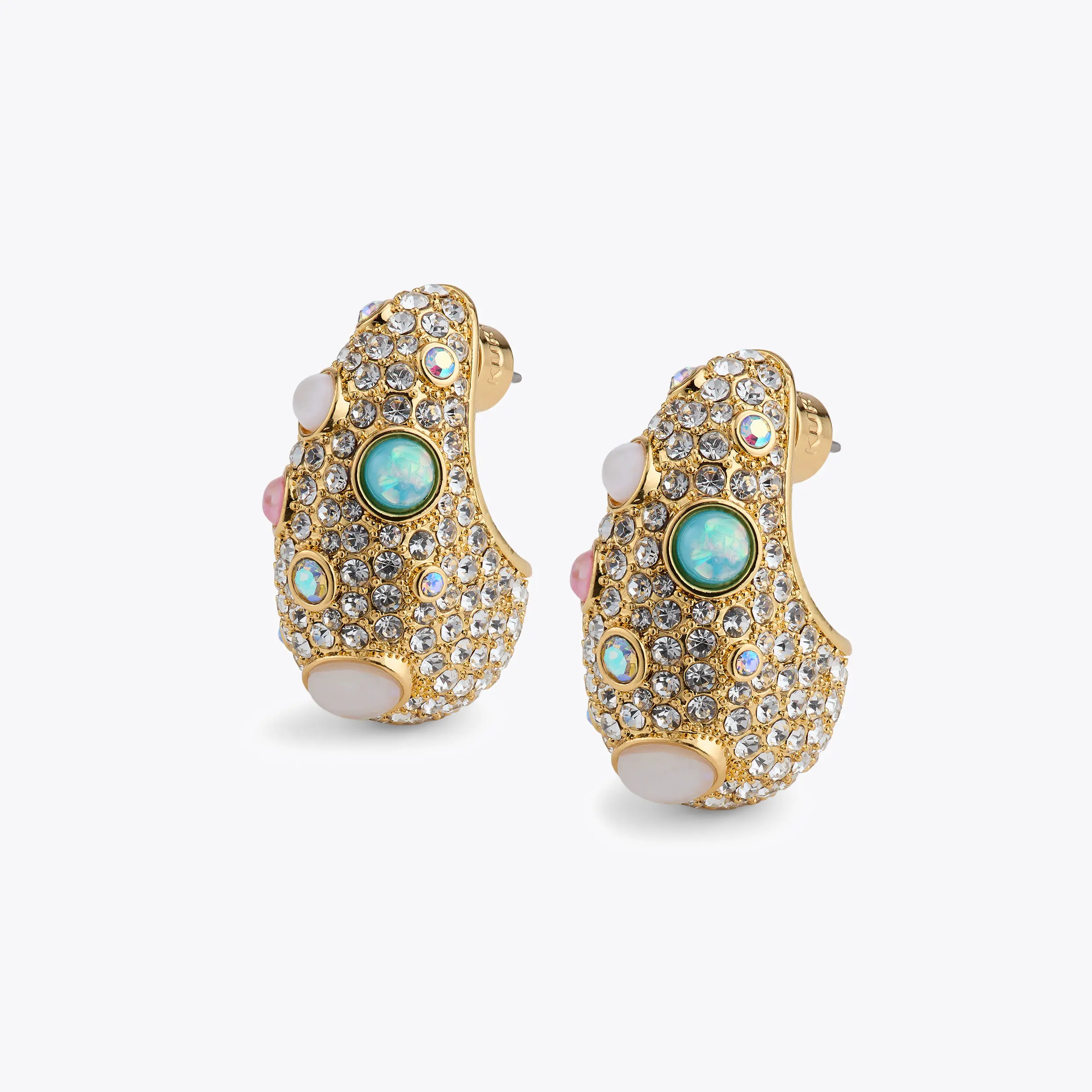 Opal Mix Pave Earrings