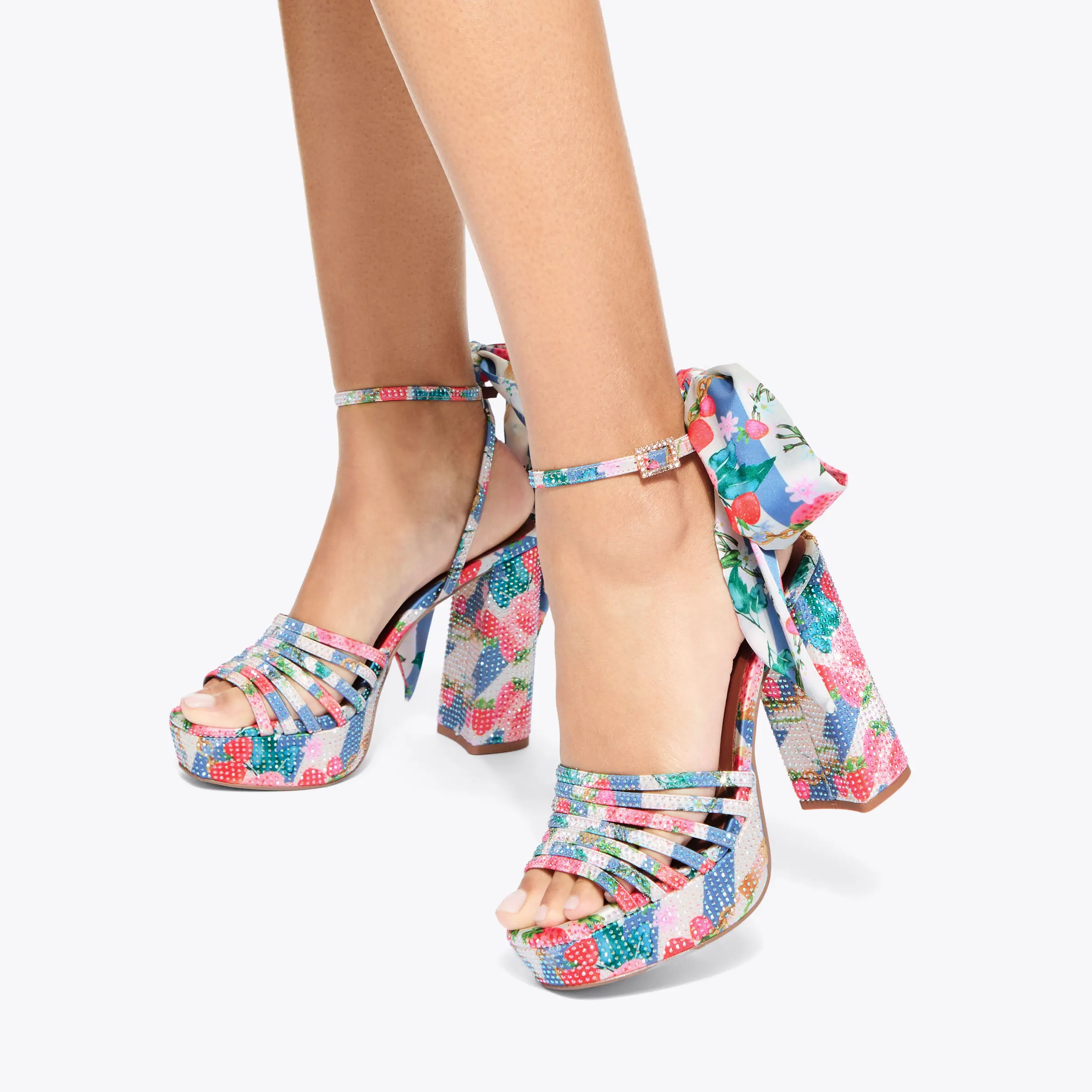 Pierra Ankle Tie Platform Heels