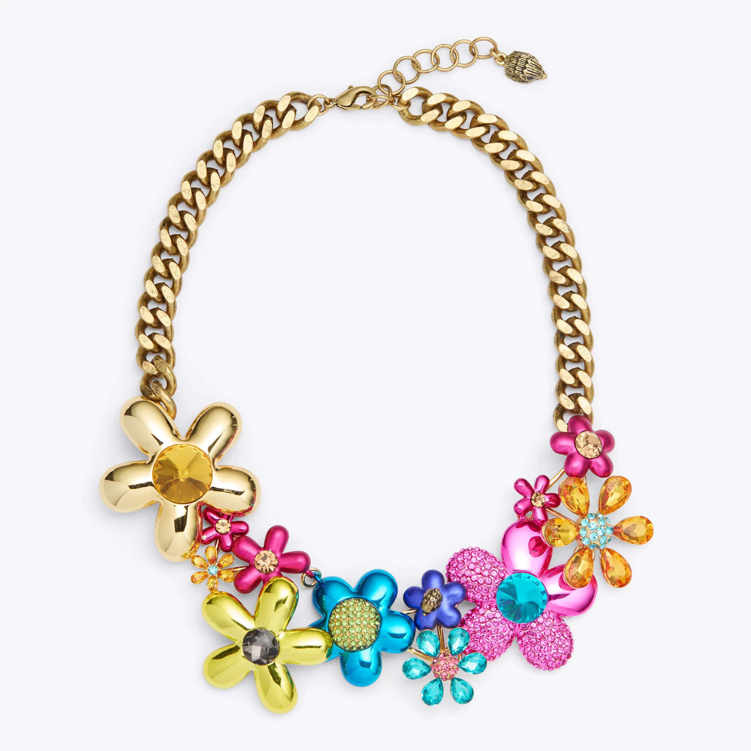 Extra Large Rainbow Floral Necklace