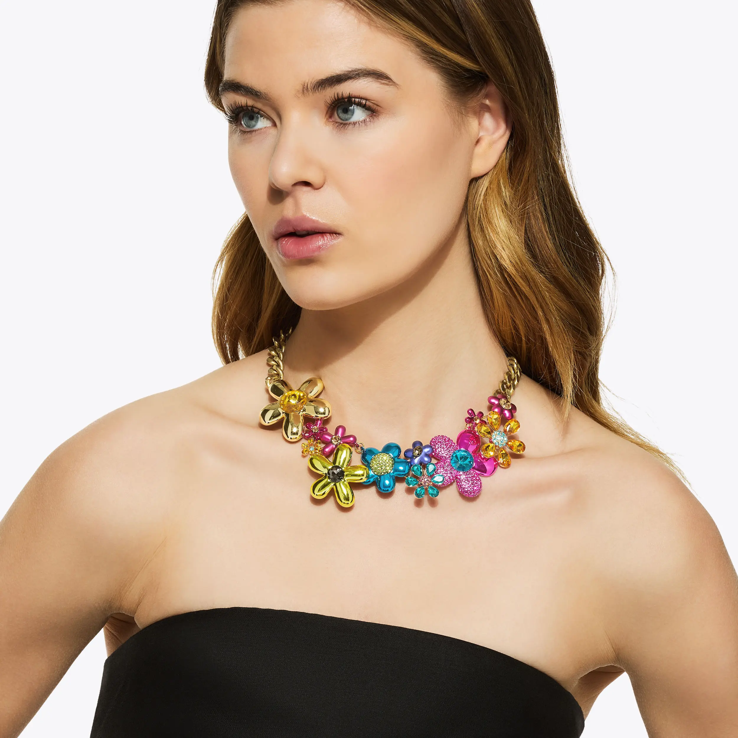 Extra Large Rainbow Floral Necklace