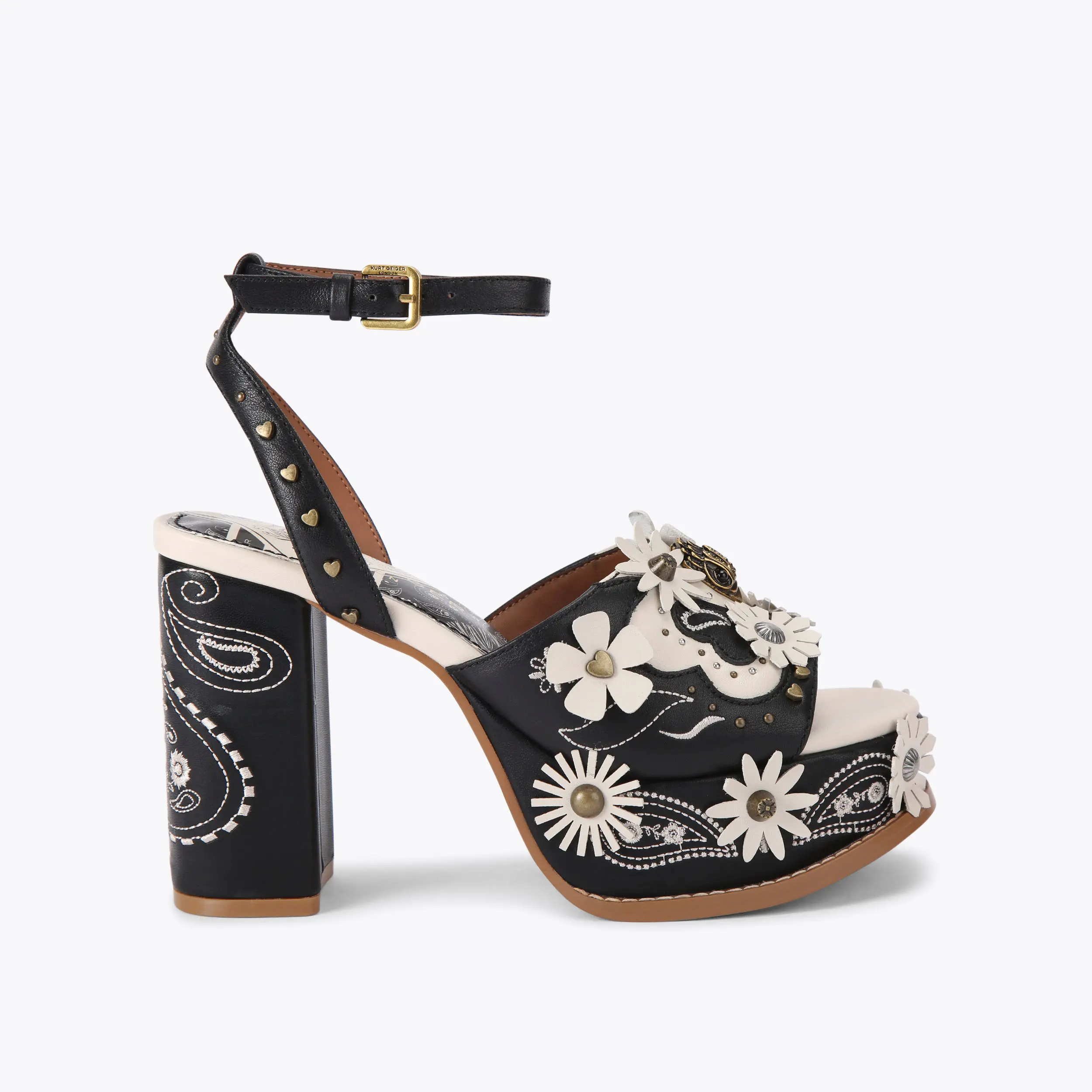 Flower Western Platform Heel