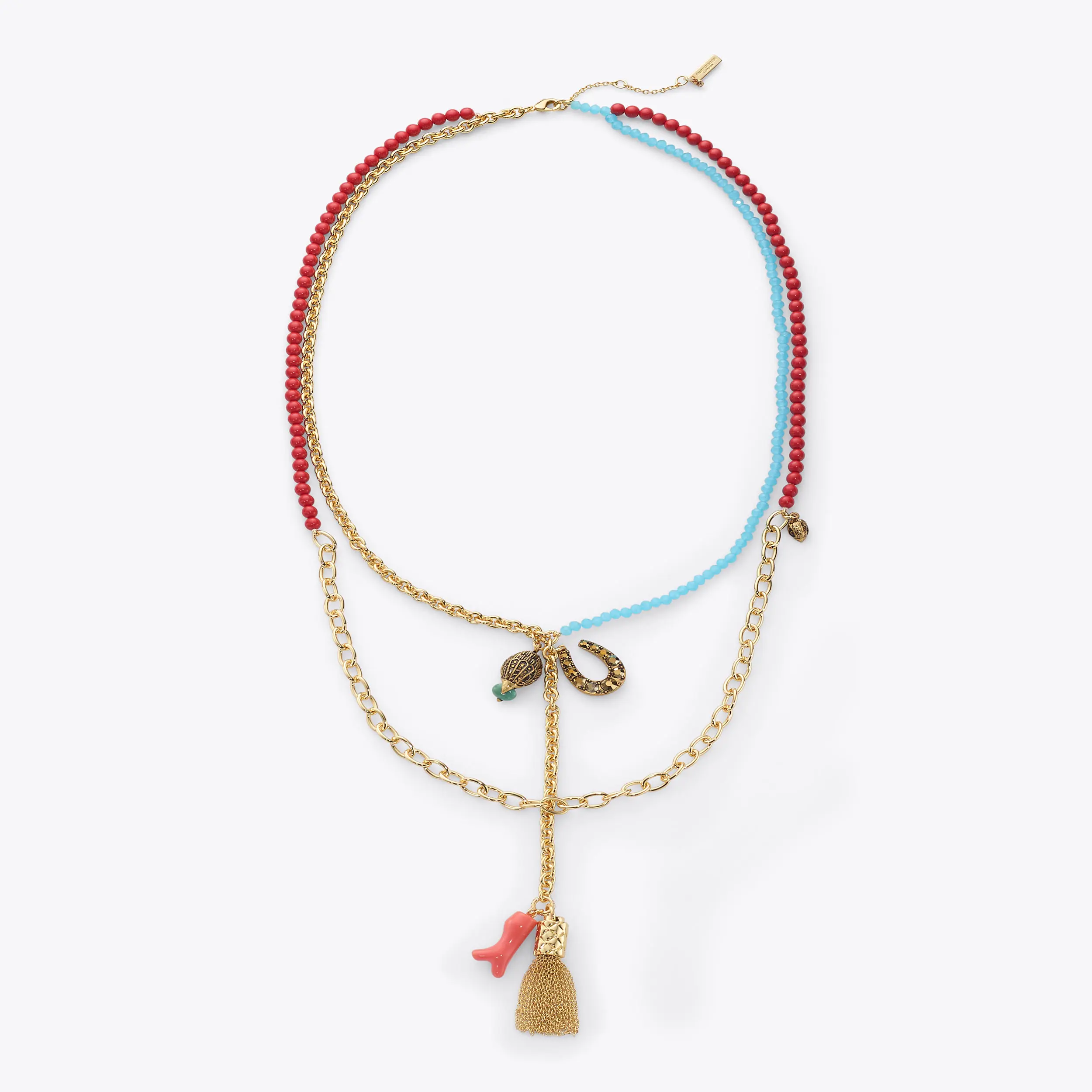 Long Pendant Charm Necklace